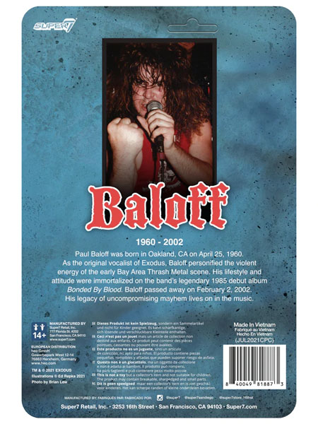 Super 7 Paul Baloff ReAction 3.75 Inch Action Figure